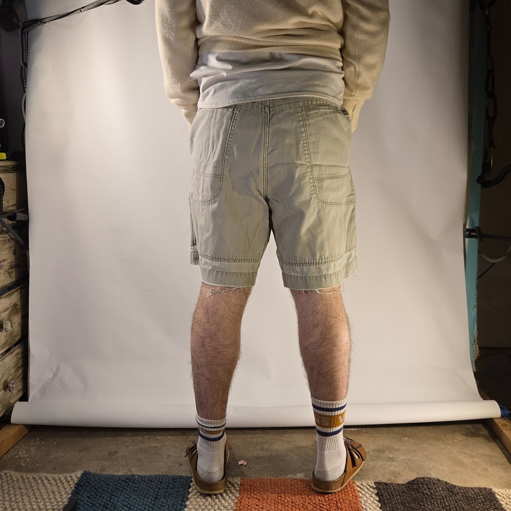 VTG Woolrich Mens 40 Utility Cargo Shorts Thrashed Distressed Y2K Workwear USA - Picture 8 of 9